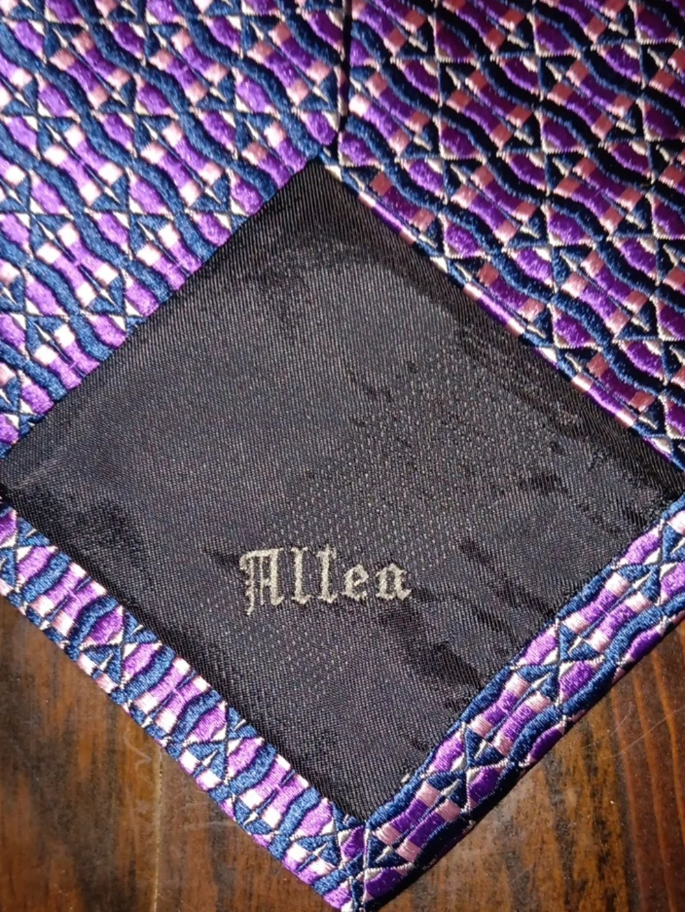 Altea Purple Geometric Silk Tie